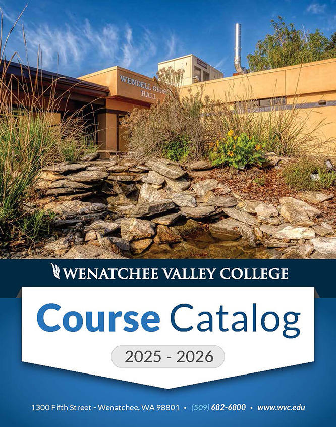 Catalog cover image with text that says "Wenatchee Valley College Catalog 2025-2026"