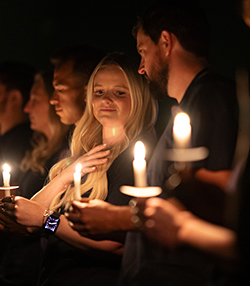 ADN Pinning Ceremony ADN Pinning Ceremony holding candles