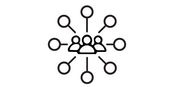 Icon of people and circles.