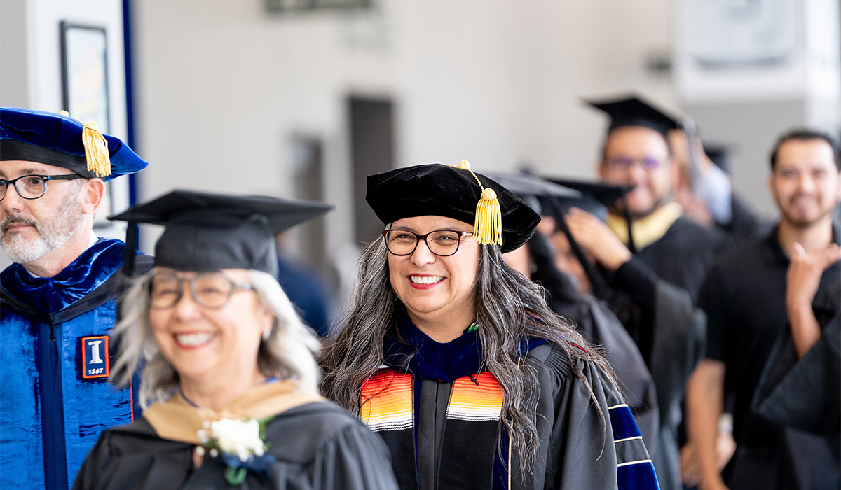 Photograph of Vice President of Student Affairs Dr. Diana Garza at graduation