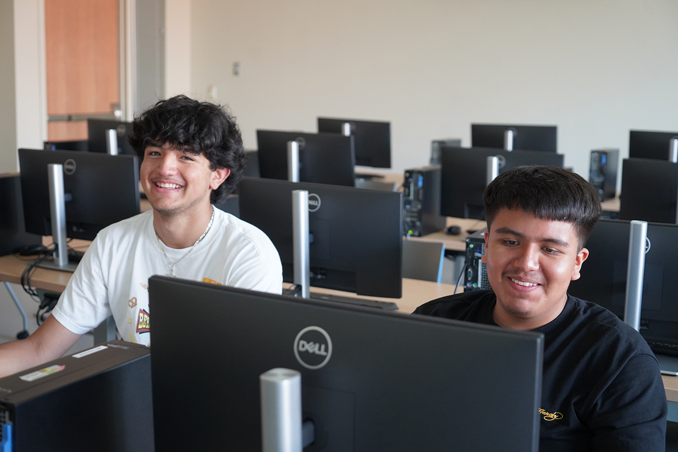 Students at computer