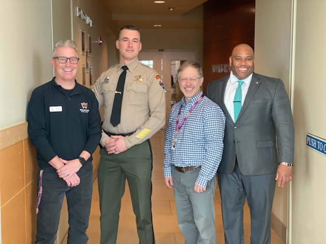 Faimous Harrison meets with Wenatchee School District and Sherrif's Office leadership